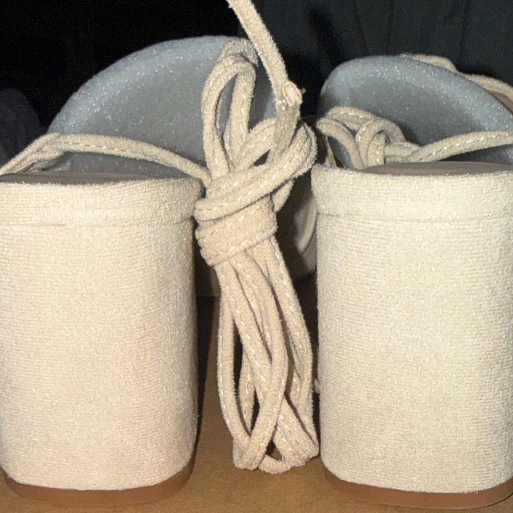 Journee Collection Cream Women's Sandals - Picture 7 of 9